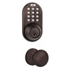 MiLocks TFK-02OB Electronic Keyless Entry Door Knob with Keypad, Auto-Lock