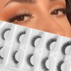 Uytrrsvd 5 Pairs Waterproof Self Adhesive False Eyelashes, Reusable Pre