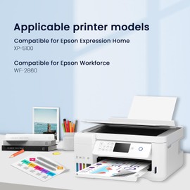 Hookink 202XL Ink Cartridges for Epson Printer Remanufactured Replacement for Epson 202 XL Ink Cartridges Combo Pack Works with WorkForce WF-2860 Expression XP-5100 (1 Black 1 Cyan 1 Magenta 1 Yellow)