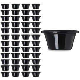 Carlisle 4312203 negro 2 onzas. Suave Ramekin (caja de 48)