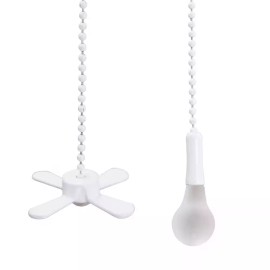 Commercial Electric Matte White Light Bulb and Fan Pull Chain Set By Commercial Electric