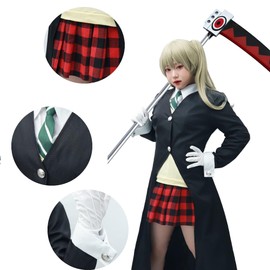 DAZCOS US Size Women's Anime Cosplay Costume Outfit with Gloves Christmas Costume (Women L)