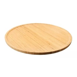 Home Charola Giratoria Lazy Susan De Bamboo Bambu Mesa 44.5cm