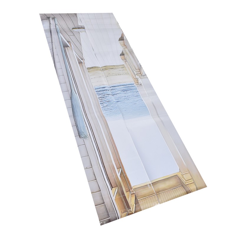 2pcs Door Sticker PVC Material 3D Visual Effects Easy Cleanable