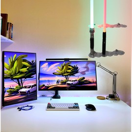 HHUXIUE Lightsaber Wall Mount - Stand & Display for Lightsabers & Swords (Transparent, 6 Holes)