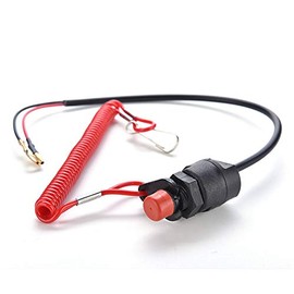 Universal Emergency Engine Kill Stop Switch with Tether Lanyard Cord for Motorcycle Boat Outboard Lawn Mowers Yamaha Suzuki Honda Mercury Tohatsu