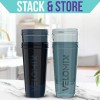 Velomix 4Pack, 28 oz Protein Shaker Bottles for Protein Mixes,