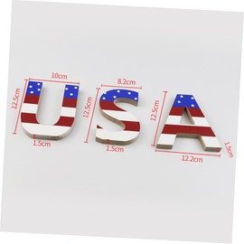 Ciieeo 3Pcs Usa Wooden Sign of July Independence Day Decor Wooden Plaques for Home Office Decoration Premium Quality Party Adornment