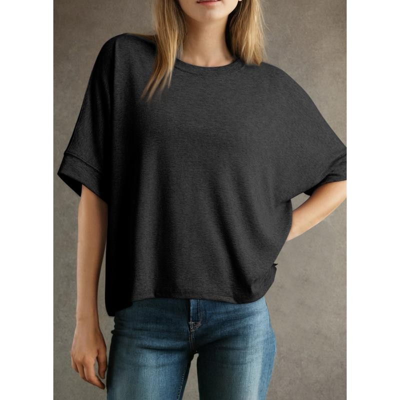 Dokotoo Women's Tops for Women 2025 Loose Oversized Basic Tee