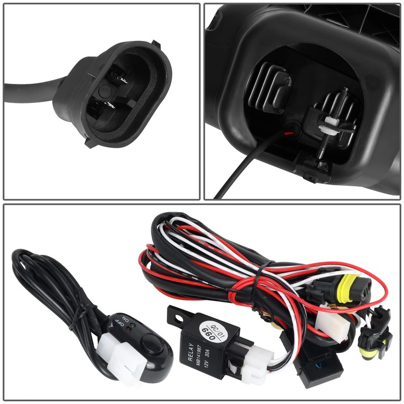 DNA MOTORING FL-ZTL-339-CH Pair of Fog Lights Compatible with 03-07