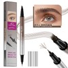 Eyebrow Pencil, Microblading Eyebrow Pen with Angled Brush, 2-in-1 Eye