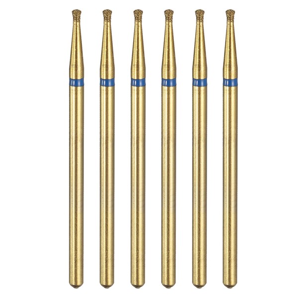 sourcing map 6pcs 120-140 Grits Diamond Grinding Bit 1.6mm Inverted