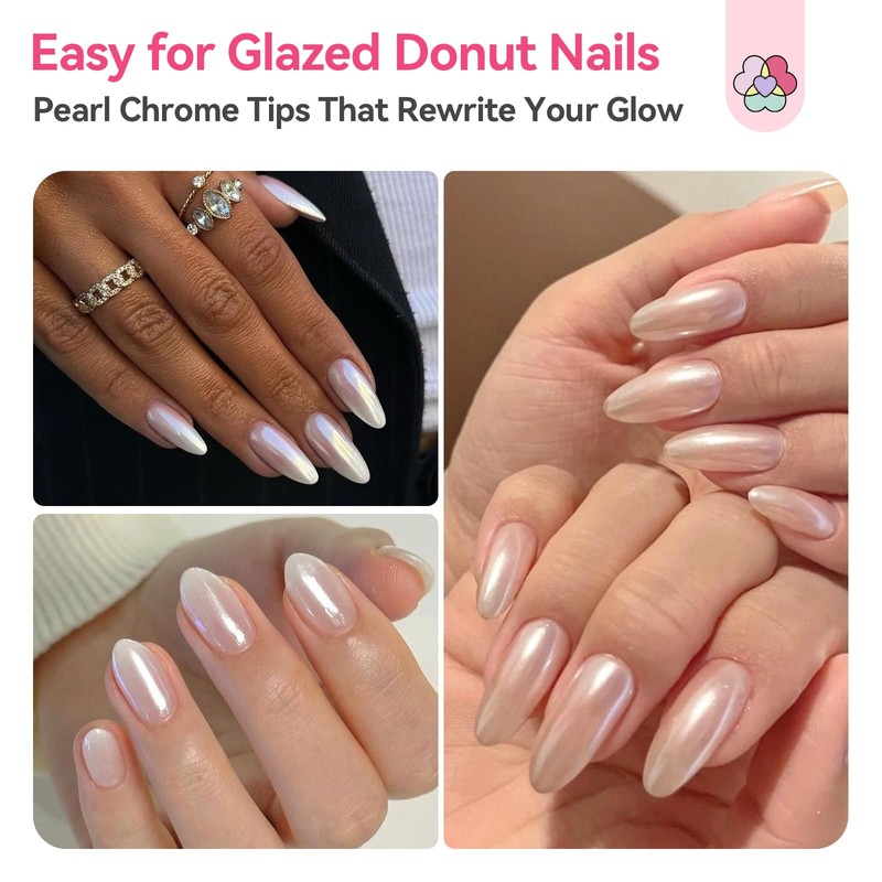 SAVILAND Advanced Pearl Chrome Nail Powder Kit: Easy Glaze Nails