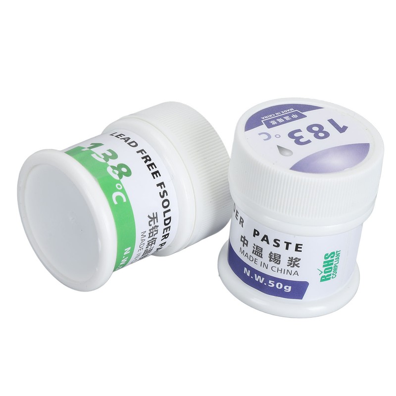 Electronic Chip Solder Paste 50gx2 138℃ and 183℃ Multifunctional Soldering