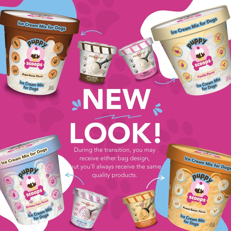Puppy Scoops Dog Ice Cream Mix (Peanut Butter Flavor), 4.65
