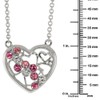 Gem Stone King Nirano Collection Pink and White Heart Necklace