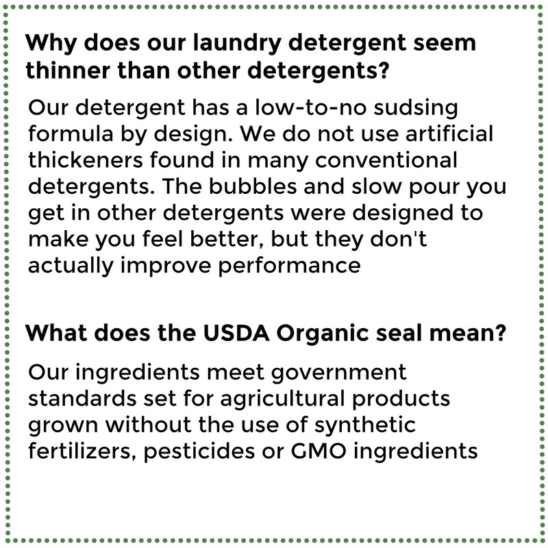 Rebel Green Laundry Detergent, Organic and Sulfate Free Hypoallergenic Laundry