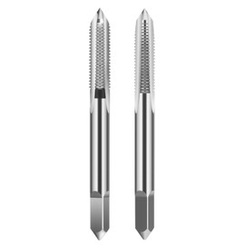 2 PCS M4 X 0.7mm Metric Hand Machine Tap Set, H2 High Speed Steel 3 Straight Flutes Screw Metal Tapping Drill Bits Set for Threading Holes Machinist Repair DIY Tool