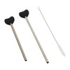 Anti Wrinkle Straw Stainless Steel Lip Line Prevention Straw Reusable