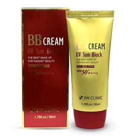 SkinNine Cosmetic 3W Clinic UV Sun Block BB Cream SPF50+ PA+ 50ml