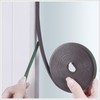Sash window gap windproof soundproofing weather strip gasket 2x9mm brown 5ea