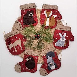 Christmas Critters Felt Ornament Kit | DIY Wool Felt Stocking Kit | Felt Applique Ornament kit from Rachel's of Greenfield