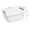 Sterilite 16628006 Medium Stacking Basket, White Basket w/ Titanium Accents,