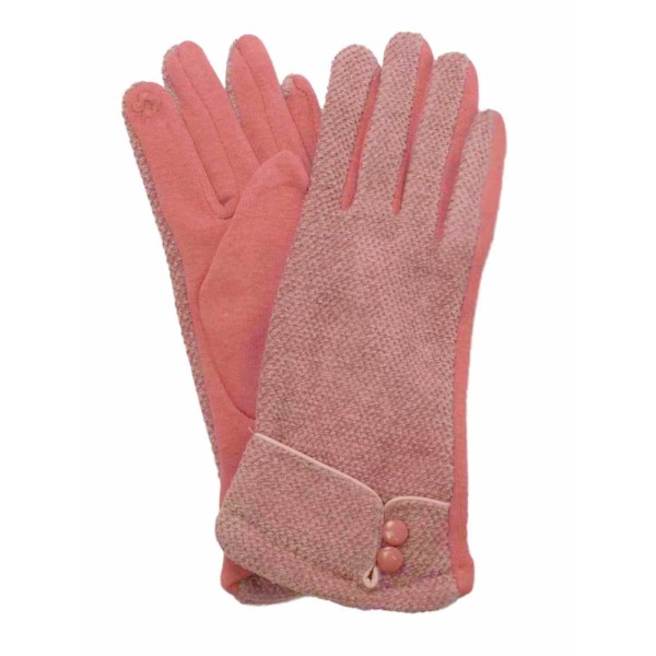 Very Moda Womens Rose Pink Chenille Button Stretch Fit Texting
