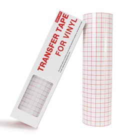 Transfer Film Plotter for Vinyl - 30.5 x 914 cm with Red Alignment Grid Transfer Film Plotter, Vinyl Transfer Tape for Silhouette Cameo, Cricut for Decals, Signs, Windows and Stickers