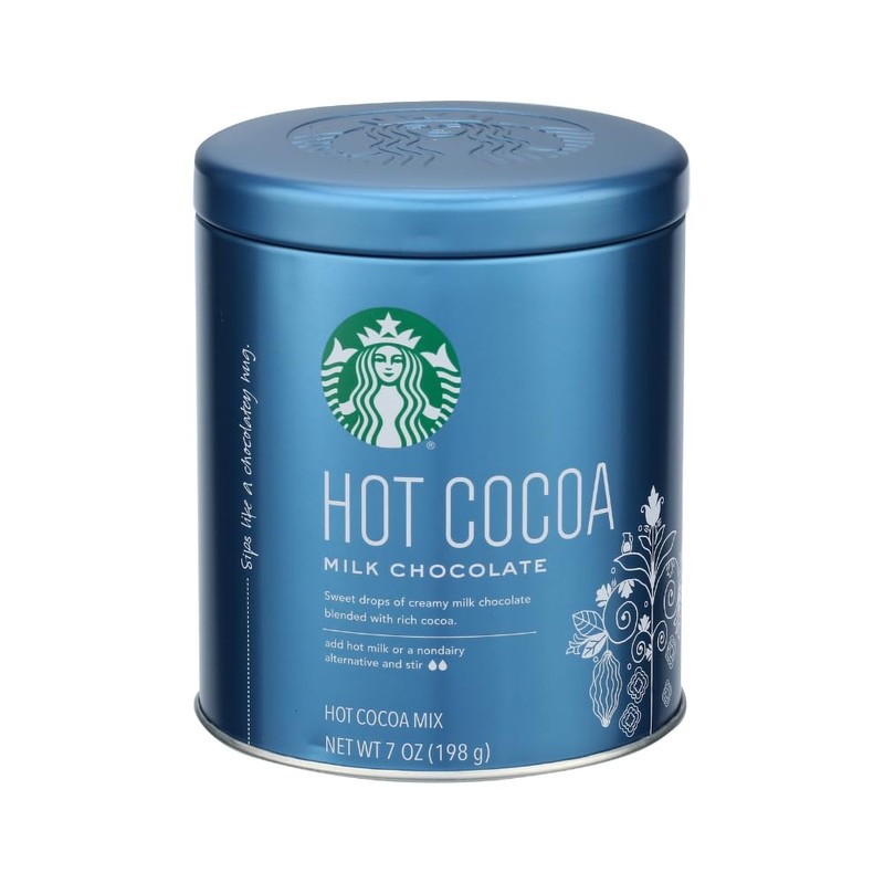 Starbucks Milk Chocolate Cocoa Tin, 7 Ounce (Pack of 1)