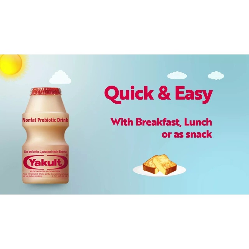 Yakult Probiotic Drink Nonfat 2.7 oz x 5 Bottles (