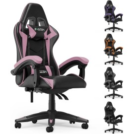Unbranded Gaming Chair Office Chair Reclining High Back Computer Swivel Racing Desk Chair - Purple