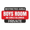Boys Room - No Girls Allowed Kids Bedroom Door Sign