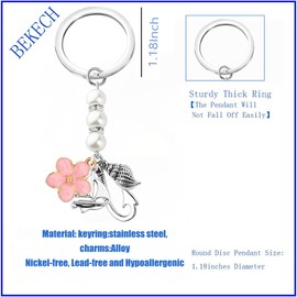 BEKECH Cartoon Movie Inspired Charms Keychain Purse Charms Key Ring Cartoon Lover Gift Ocean Adventure Summer Beach Gift (silver)