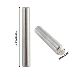 Pocoxll 24Pcs 5x40mm Stainless Steel Shelf Support Pins - Precision Dowel Pins for Cabinet Shelves and Bookshelves