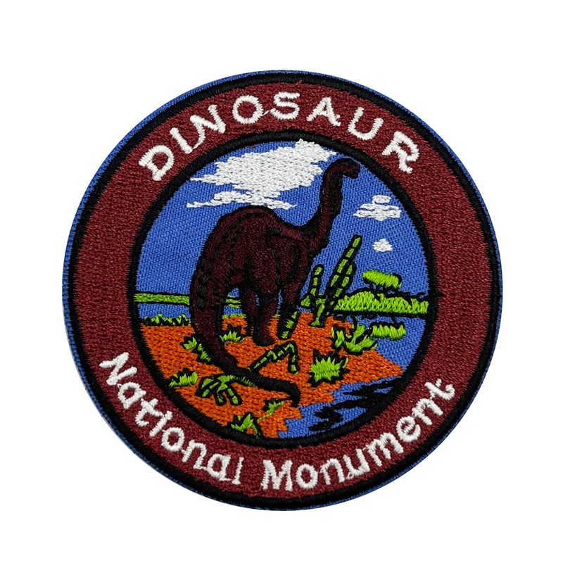 3'' Dinosaur National Monument Embroidered Hook and Loop Patch