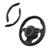 Carbon Fiber Steering Wheel Cover, Snap on Car Steering Wheel