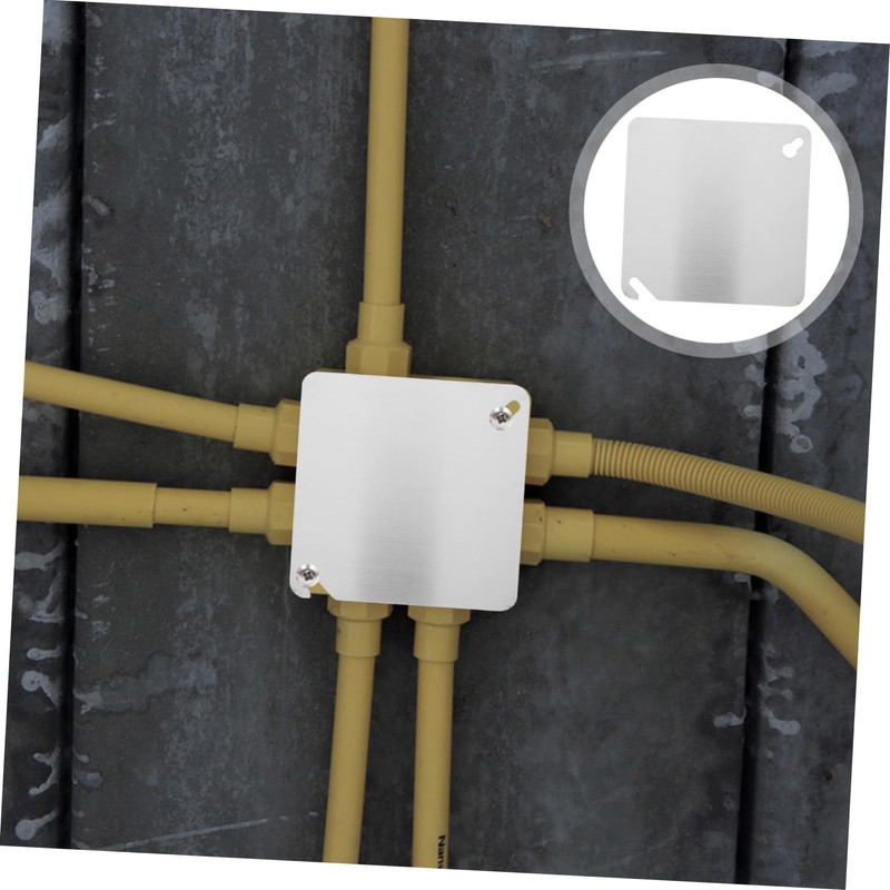 TEHAUX Junction Box Covers Metal Electrical Box Cover Plate Square