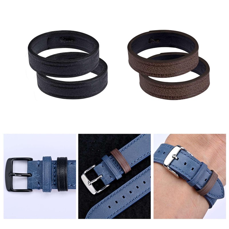 [ANNEFIT] Genuine Leather Watch Band Holder Watch Strap Loop Keeper