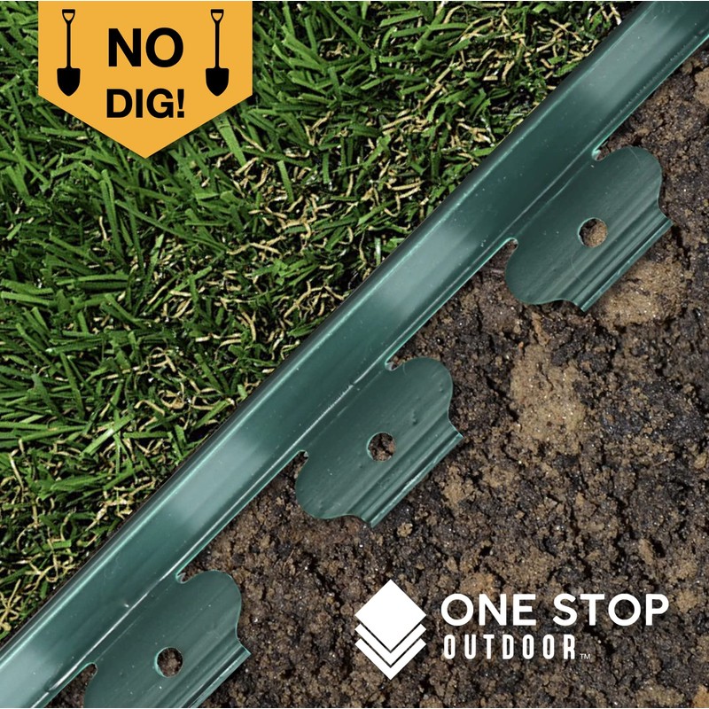 Instant Edging - Green 20ft Premium No Dig Yard Edging