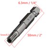 COMOK 10pcs 50mm Long 1/4 Inch Hex Shank T30 Torx