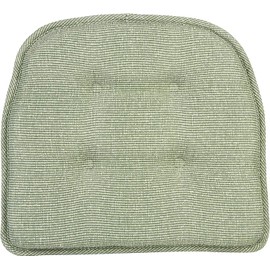 Klear Vu Omega Non-Slip Universal Chair Cushions for Dining Room, Kitchen and Office Use, U-Shaped Skid-Proof Seat Pad, 15x16 Inches 2 Pack Slub Cedalon 2 Count