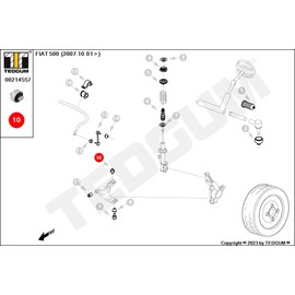 Tedgum 214557 Suspension Arm Front Axle