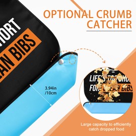 inzeyoz Funny Adult Bibs For Men Women, Waterproof Adult Bib With Optional Crumb Catcher, Adjustable Clothing Protectors For Adult, Senior, Disabled(L)