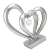 Double Heart Sculpture Resin Romantic Heart Statues Love Sculpture for