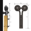 TOIMIOTIOM Sliding Barn Door Hardware Kit 8FT Sliding Rail Track
