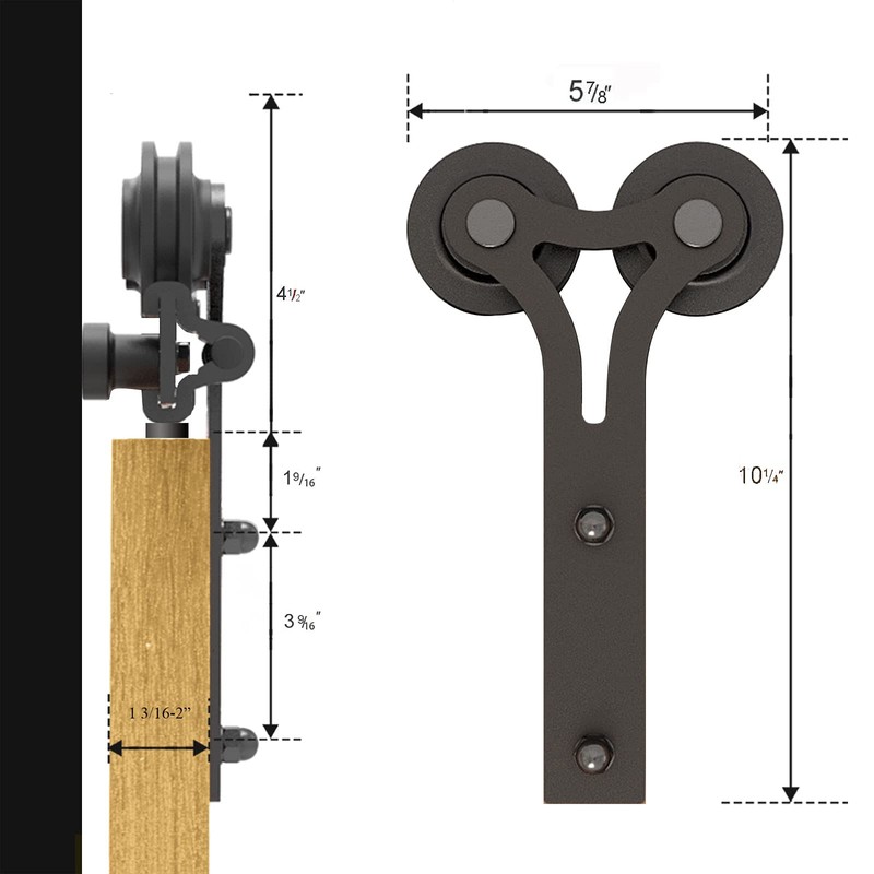 TOIMIOTIOM Sliding Barn Door Hardware Kit 8FT Sliding Rail Track