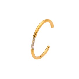 CAIYUNELEX Gold Cuff Bracelets for Women Gold Bangles for Women 18K Gold Plated Luxurious Chunky Gold Bracelet Adjustable Open Cuff Gold Bangle Bracelets Gold Arm Cuff Gold Jewelry for Women (White)