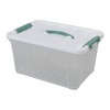 Gloreen 14 Quart Clear Storage Bin with Lid and Handle,
