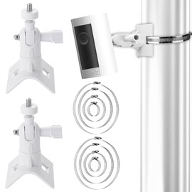 Pack of 2 Mast Mount Brackets, Universal Camera Mount for Eufy Cam/Arlo/Wyze, Adjustable Camera Mount for Indoor and Outdoor Camera, Mast Mount for Surveillance Camera and Solar Panel